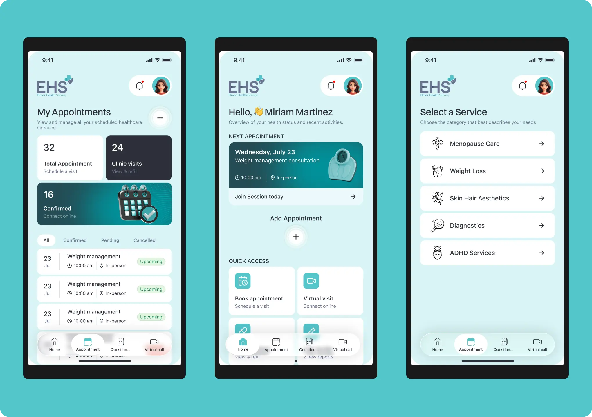 Elmar Health Service Mockup 5