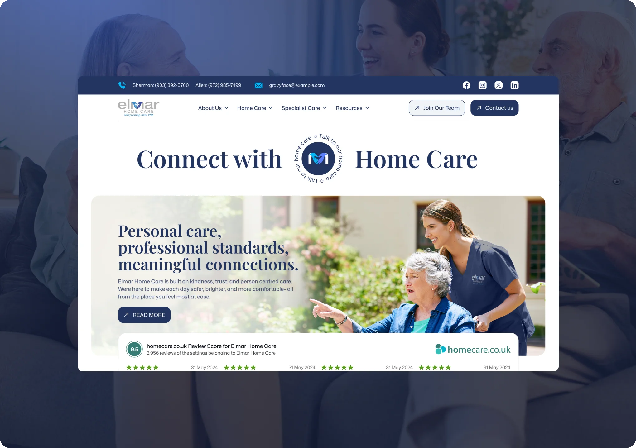 Elmar Home Care Mockup 1